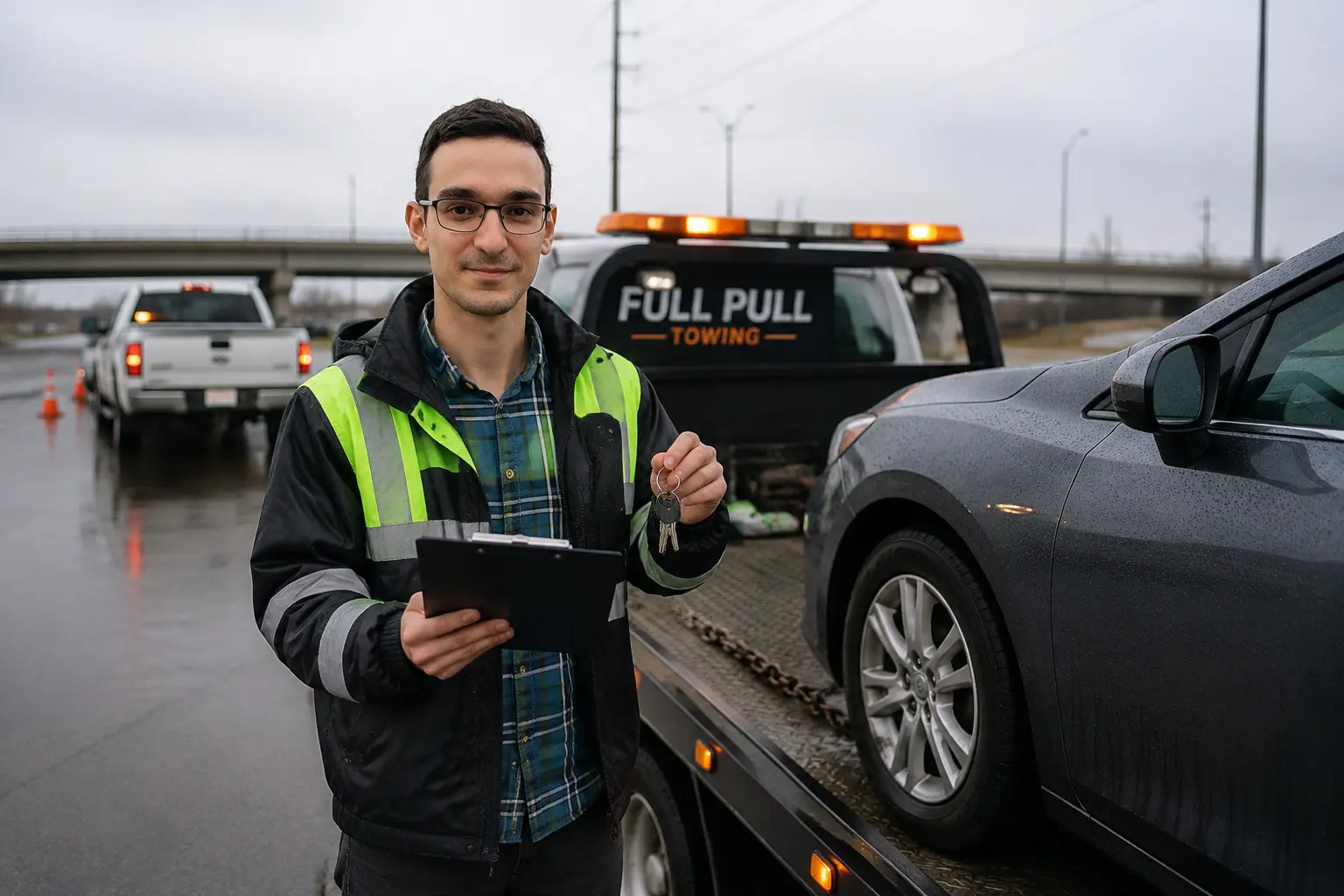 Vehicle loaded safely Calgary towing