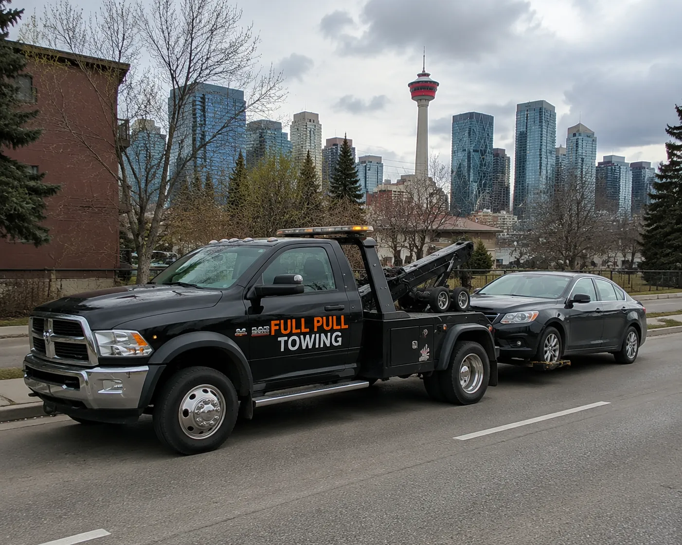 Full Pull Towing & Recovery team in Calgary