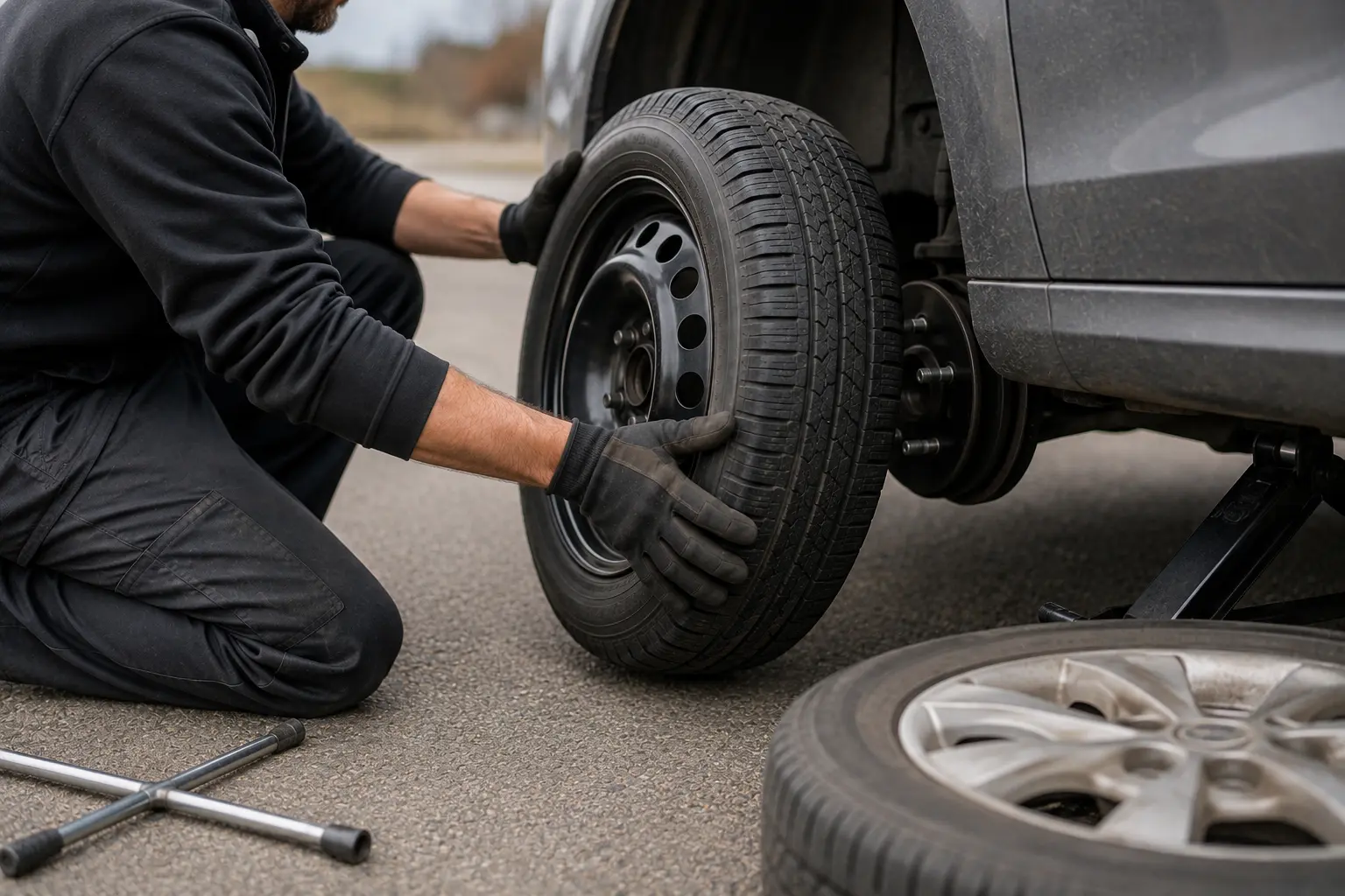 Mounting spare tire Calgary